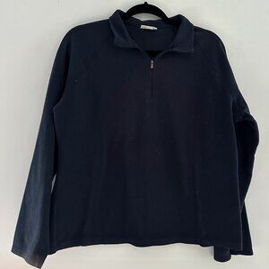 Women's XL navy fleece quarterzip LL Bean